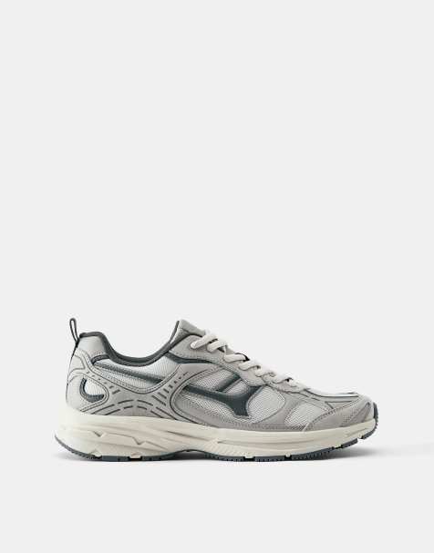 Pull&Bear Multi-piece trainers in grey - view 1