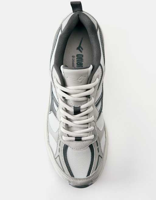 Pull&Bear Multi-piece trainers in grey, 4 of 4