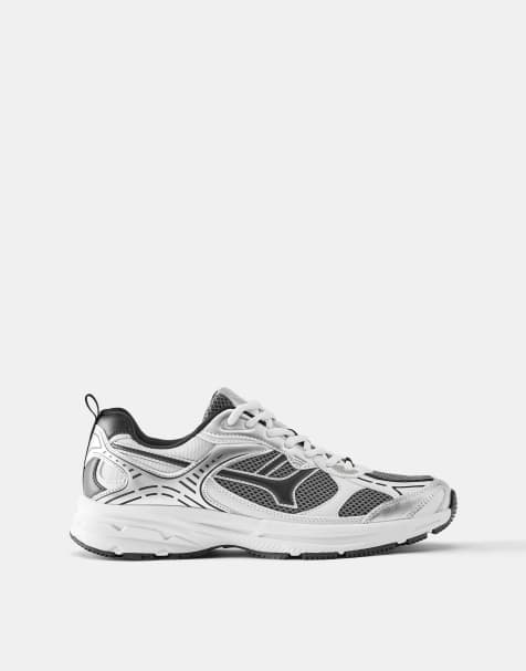 Pull&Bear Multi-piece trainers in silver - view 1