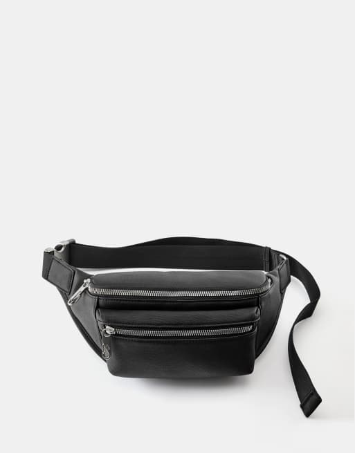 Pull&Bear Multi-pocket belt bag in black, 2 of 5
