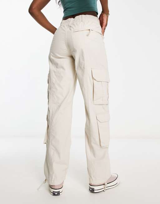 Pull&Bear multi pocket cargo pants in sand