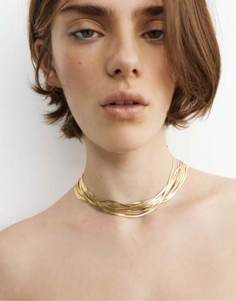 Pull&Bear Multi-strand necklace in gold - view 1