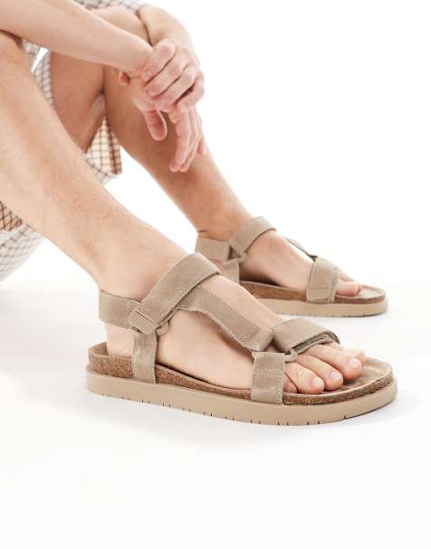 Pull&Bear multi strap sandals in beige - view 1