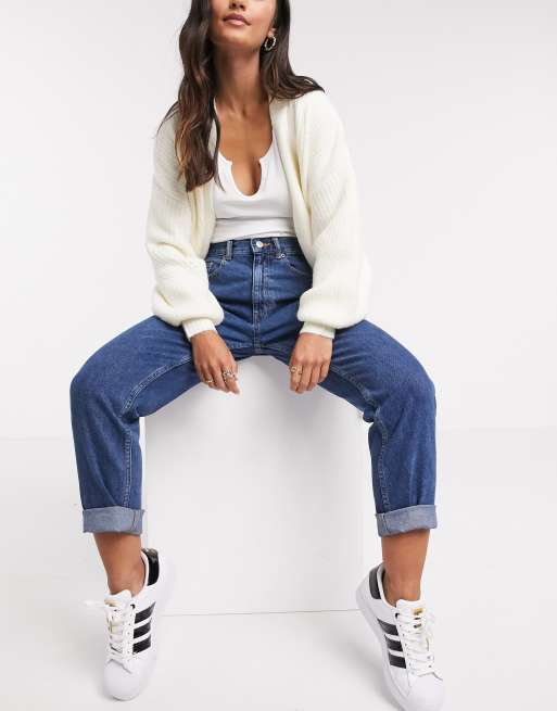 Pull&Bear mum jeans in dark blue