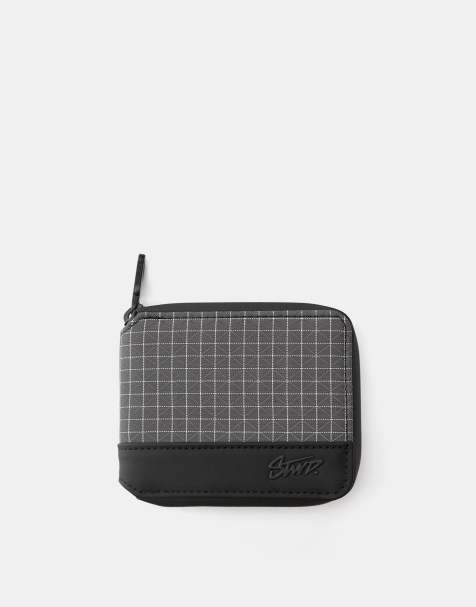 Pull&Bear – Münzbörse in Grau mit „STWD“-Logo - view 1
