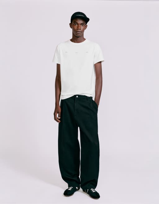 Pull&Bear muscle fit T-shirt met slogan in wit, 4 van 7
