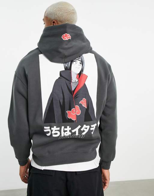 Pull&Bear - Naruto - Grå hættetrøje