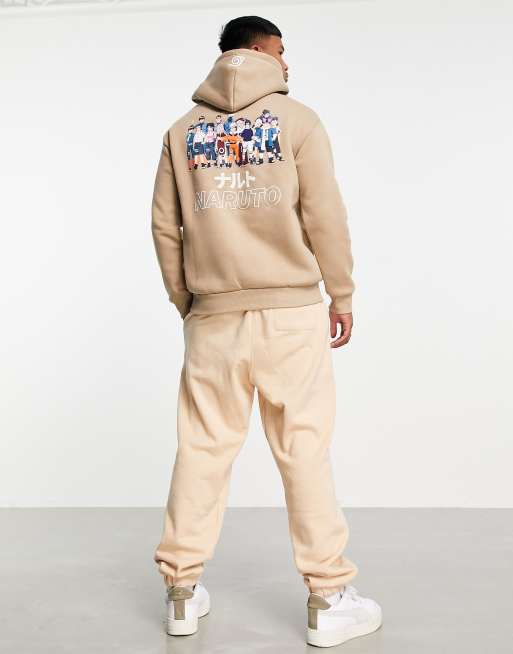 Pull&Bear – Naruto Manga – Beige huvtröja