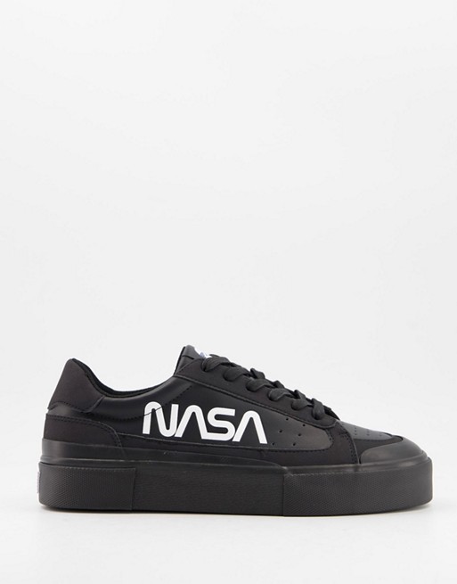 Pull&Bear NASA black trainer with chunky sole