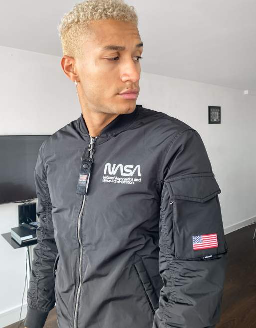 Nasa bomber jacket on sale black