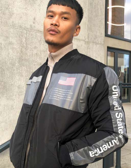 Pull and bear on sale nasa bomber jacket