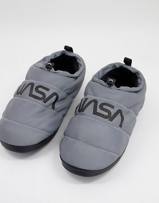 Pull&Bear NASA slippers in grey