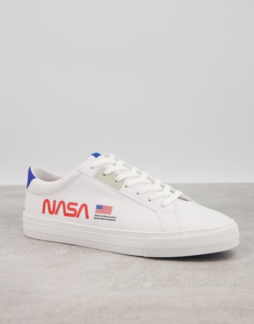 Pull&Bear NASA trainer in white