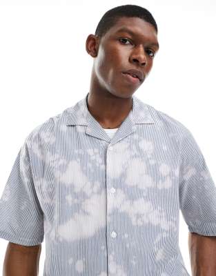 Pull & Bear Natural Tie-dye Shirt In Neutral