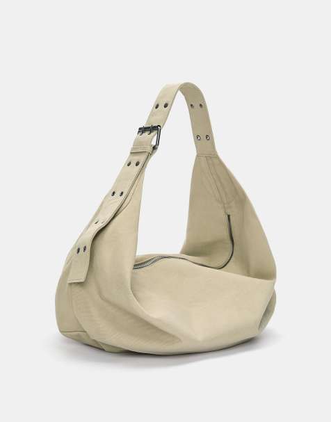 Pull&Bear – Naturvit shoppingväska - view 1