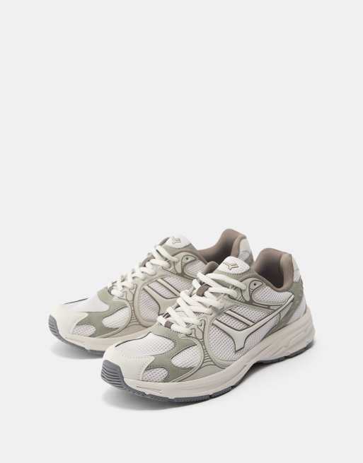 Pull&Bear – Naturvita, flerdelade sneakers, 2 av 4