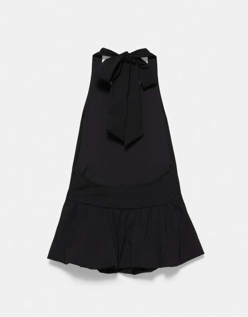 Pull&Bear Neckholder-Schößchenoberteil in Schwarz, 6 von 6