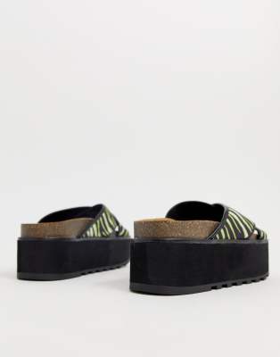 animal print flatforms