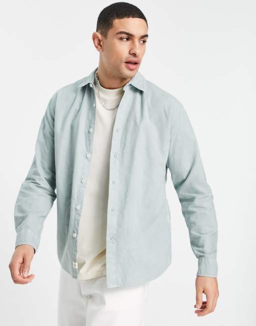 Pull&Bear - Net overhemd in blauw