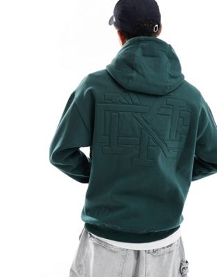 Pull&Bear New York City printed hoodie in bottle green - ASOS Price Checker