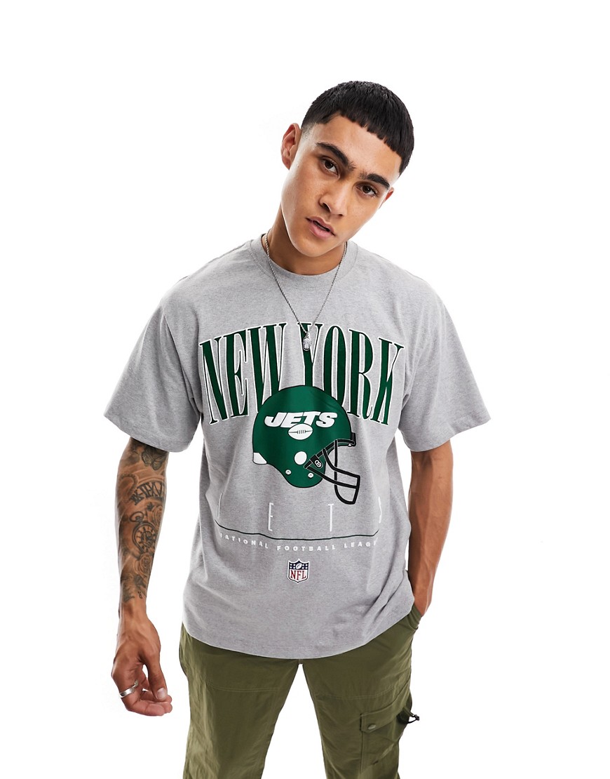 Pull & Bear New York Jets t-shirt in grey
