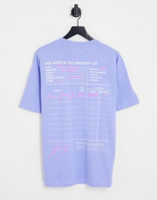 Pull&Bear New York printed t-shirt in lilac