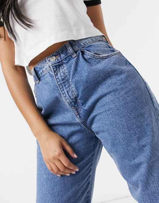 Pull&Bear – Niebieskie luźne jeansy w stylu lat 90., 3 z 4
