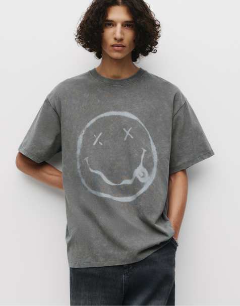 Pull&Bear Nirvana t-shirt in grey