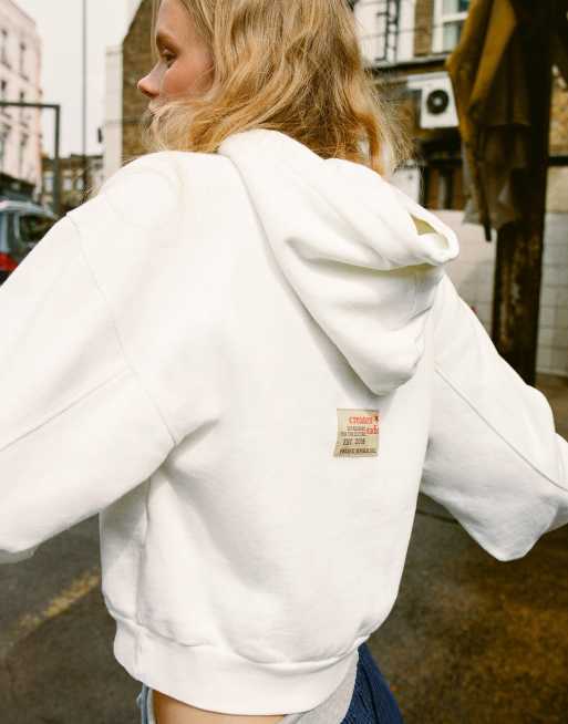 Pull&Bear Nyc graphic hoodie in gebroken wit, 3 van 7