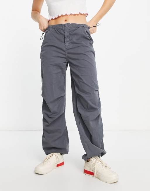 THE GRAY CARGO PARACHUTE PANTS