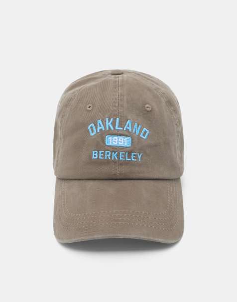 Pull&Bear - Oakland - Cappellino ricamato color tortora - view 1