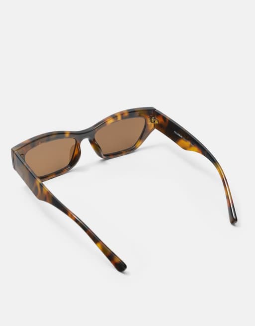 Pull&Bear - Occhiali da sole cat eye marroni effetto tartarugato, 6 di 6