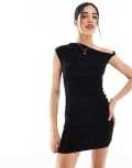 [Pull & Bear] Pull & Bear off shoulder mini dress in black S BLACK