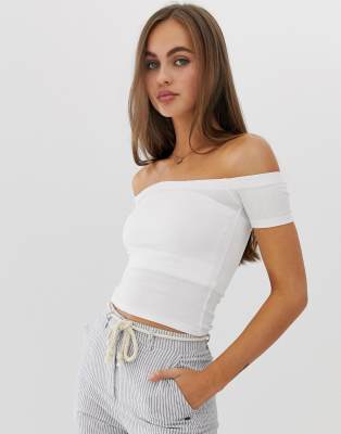 asos white off the shoulder top