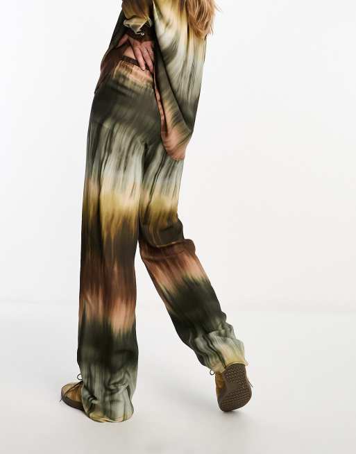 Balance Collection Tie-dye Multi Color Gray Active Pants Size M - 70% off