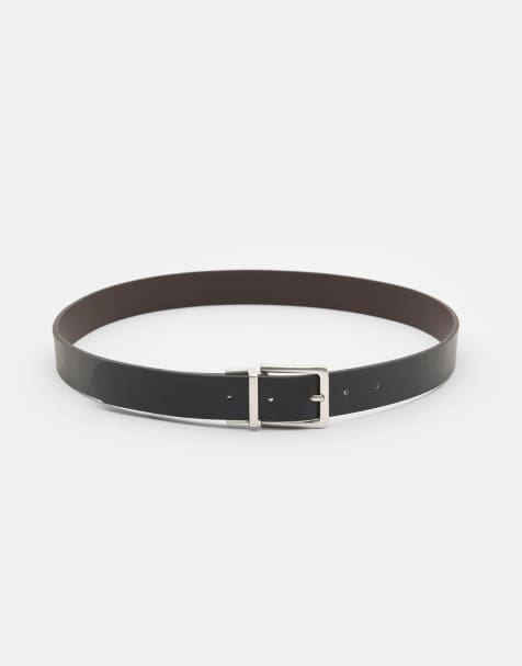 Pull&Bear - Omkeerbare riem met leereffect in meerdere kleuren - view 1