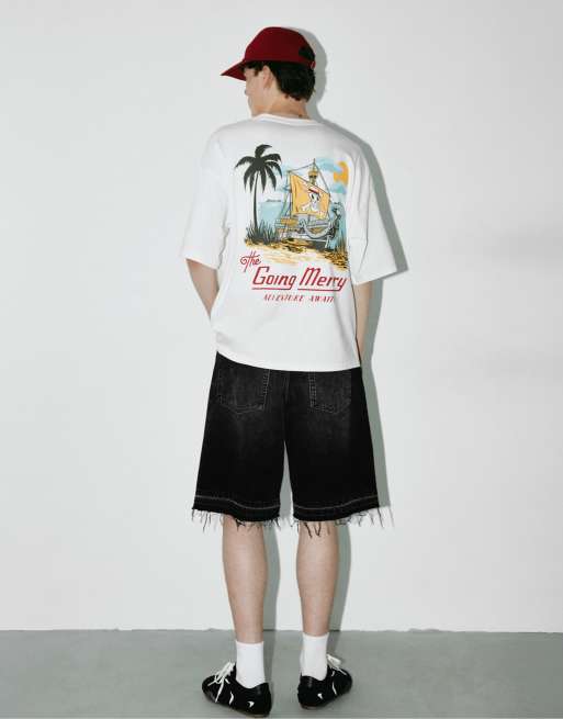 Pull&Bear One piece relaxed fit t-shirt in off white, 2 of 7