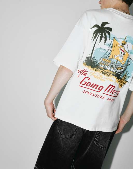 Pull&Bear One piece relaxed fit t-shirt in off white, 5 of 7