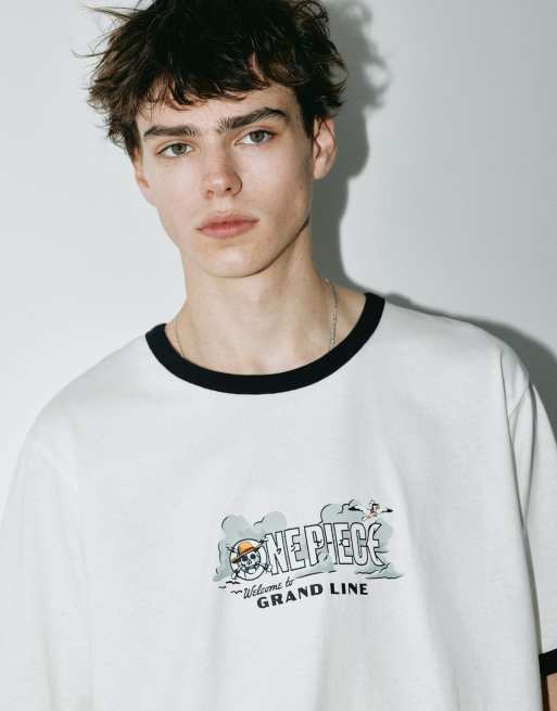 Pull&Bear One piece ribbed t-shirt in beige, 3 of 7