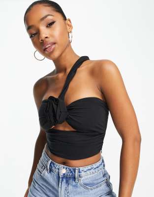 Pull crop top discount noir