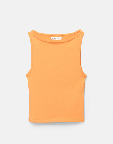 Pull&Bear - Orange basis-tanktop - view 1