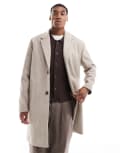 [Pull & Bear] Pull & Bear overcoat in beige-Neutral L Neutral