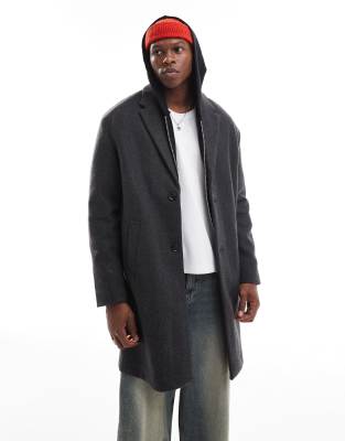 overcoat in grey-Gray