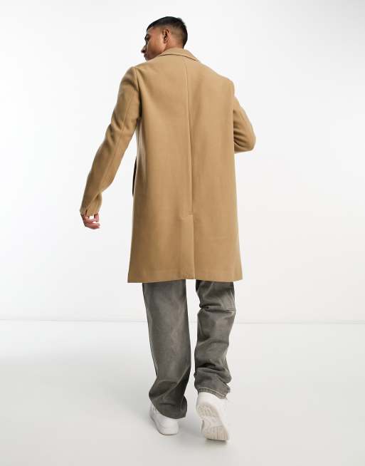 Asos design wool mix hotsell trench coat in camel