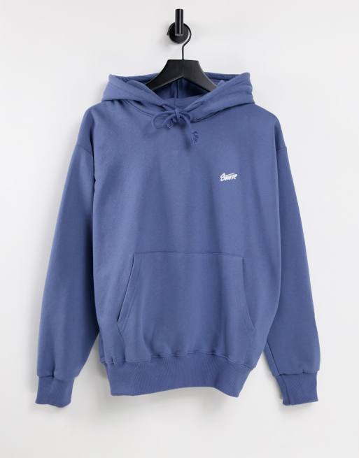 Pull&Bear overdye hoodie in blue | ASOS