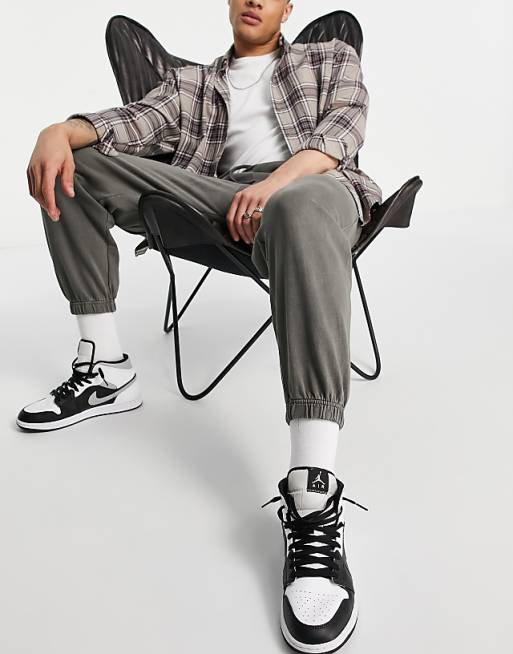 Pull&Bear overdye sweatpants in gray - part of a set | ASOS