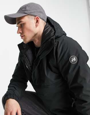 Pull Bear Overhead Padded Jacket In Black ModeSens