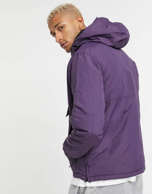 Pull and bear shop purple puffer jacket