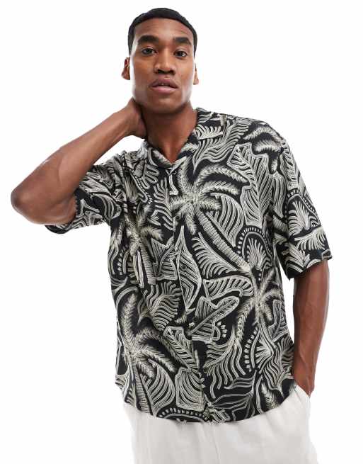 Pull&Bear - Overhemd met bloemenprint in wit