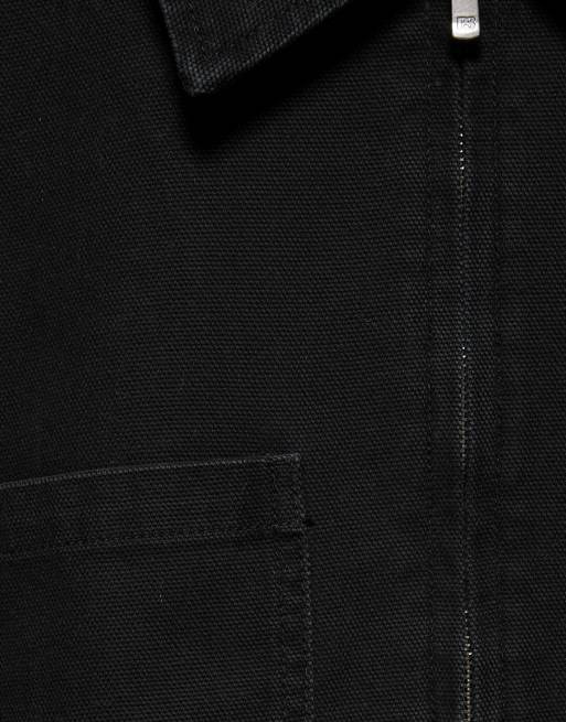 Pull&Bear overshirt con zip nero, 6 di 7